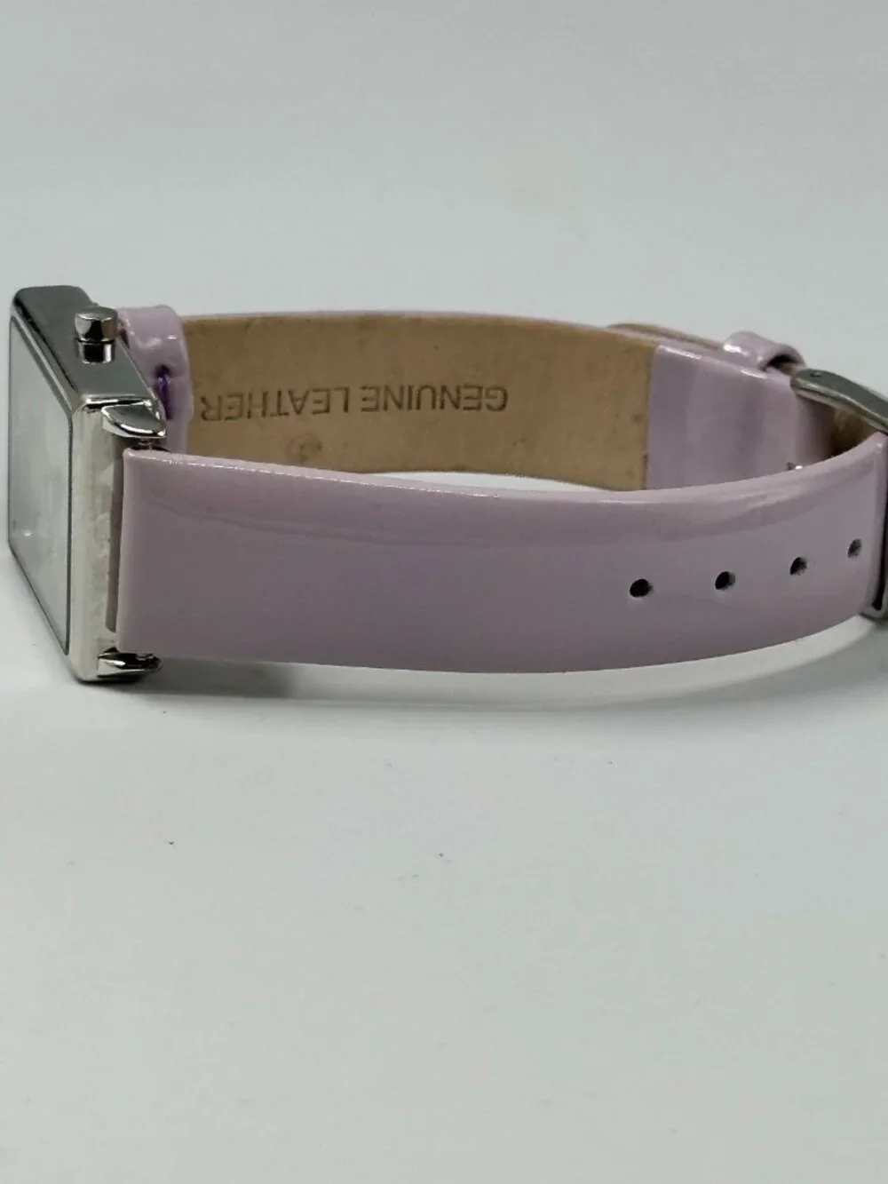 J. Jill Watch Women Silver Tone Purple Patent Leather Band New Battery 9